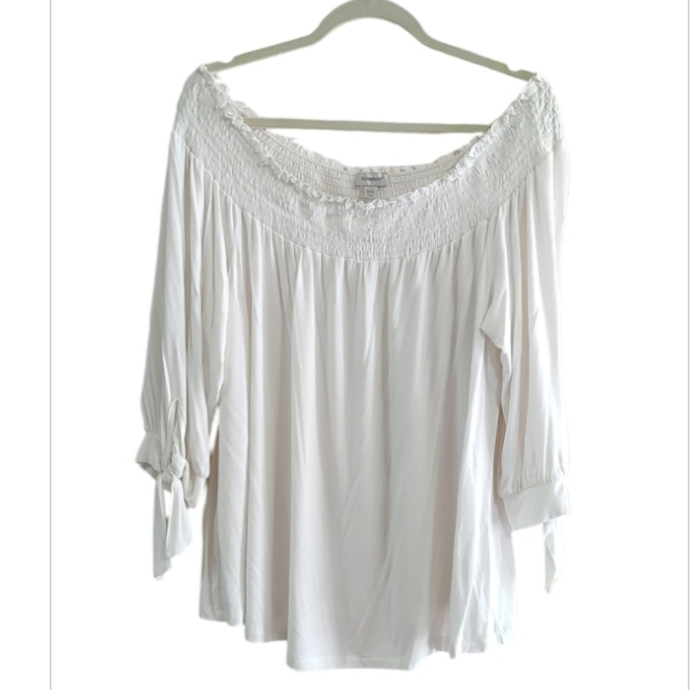 Avenue Off The Shoulder White Blouse